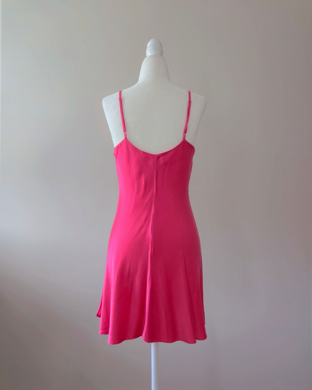 1990s Vintage Victoria’s Secret Hot Pink Silk Slip