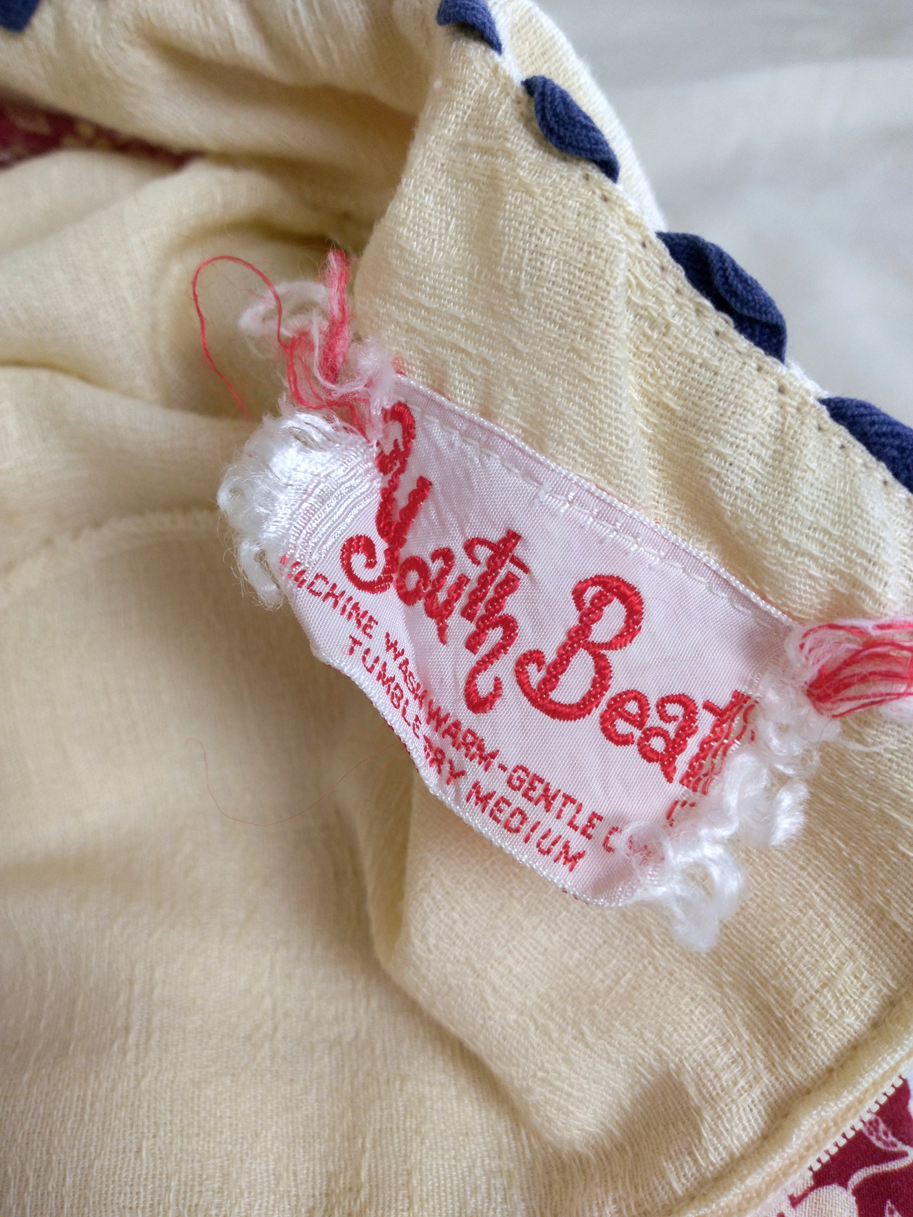 1970s Vintage Youth Beat Calico Prairie Dress