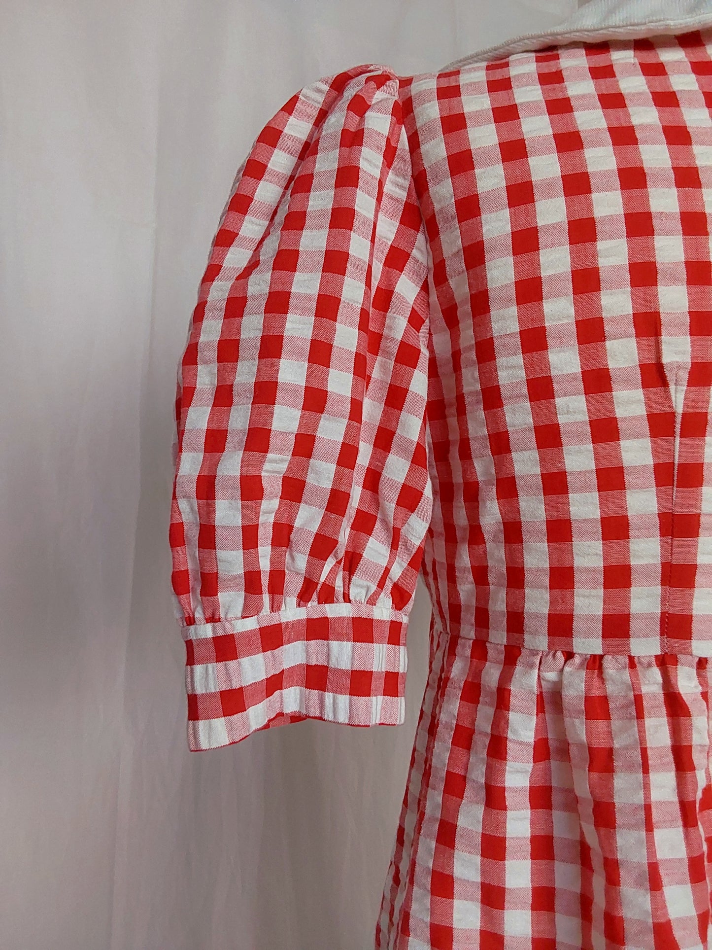 1960s/1970s Vintage Handmade Strawberry Gingham Dress