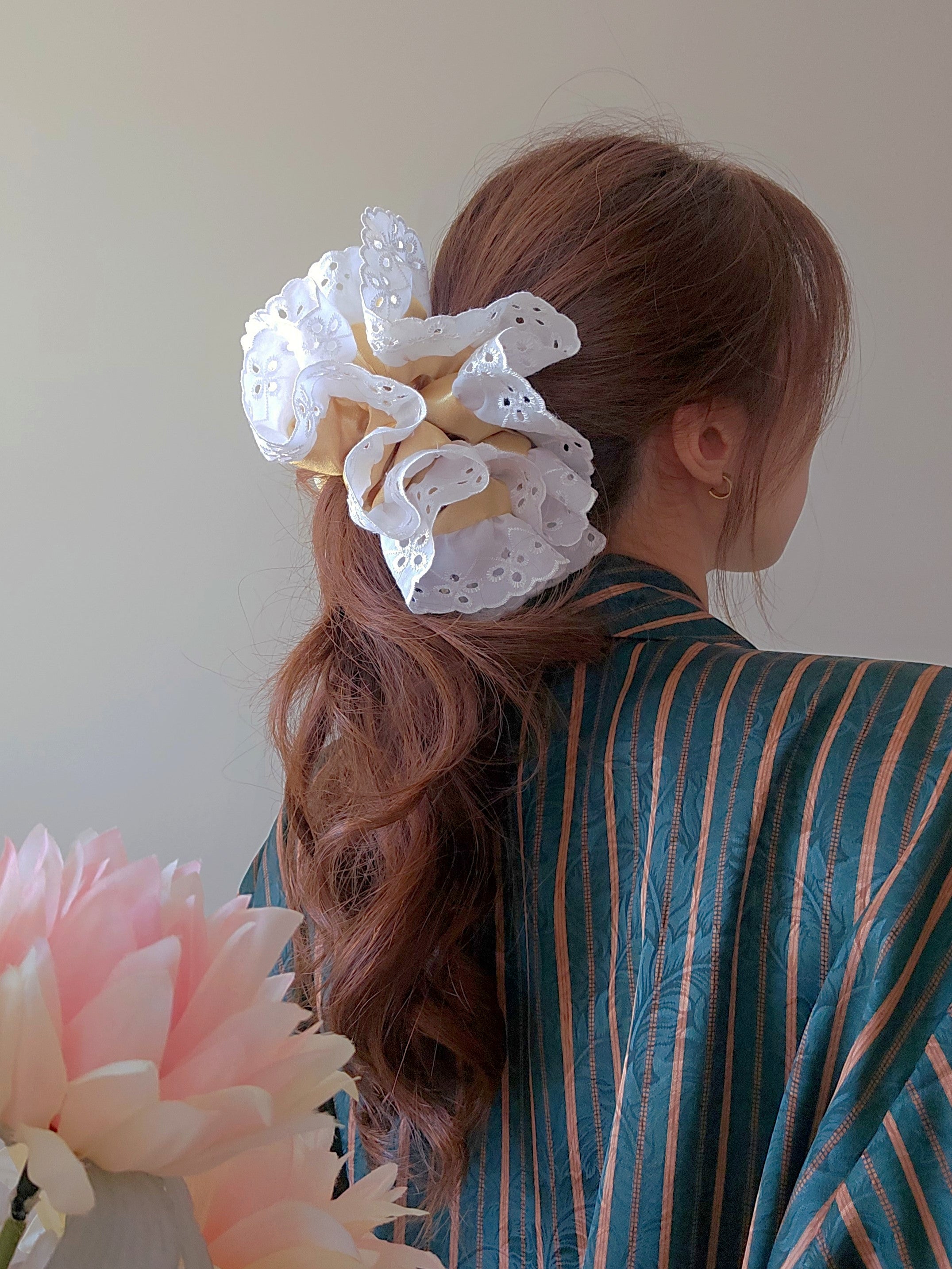 Fleur d’Or | Lace Statement Scrunchie