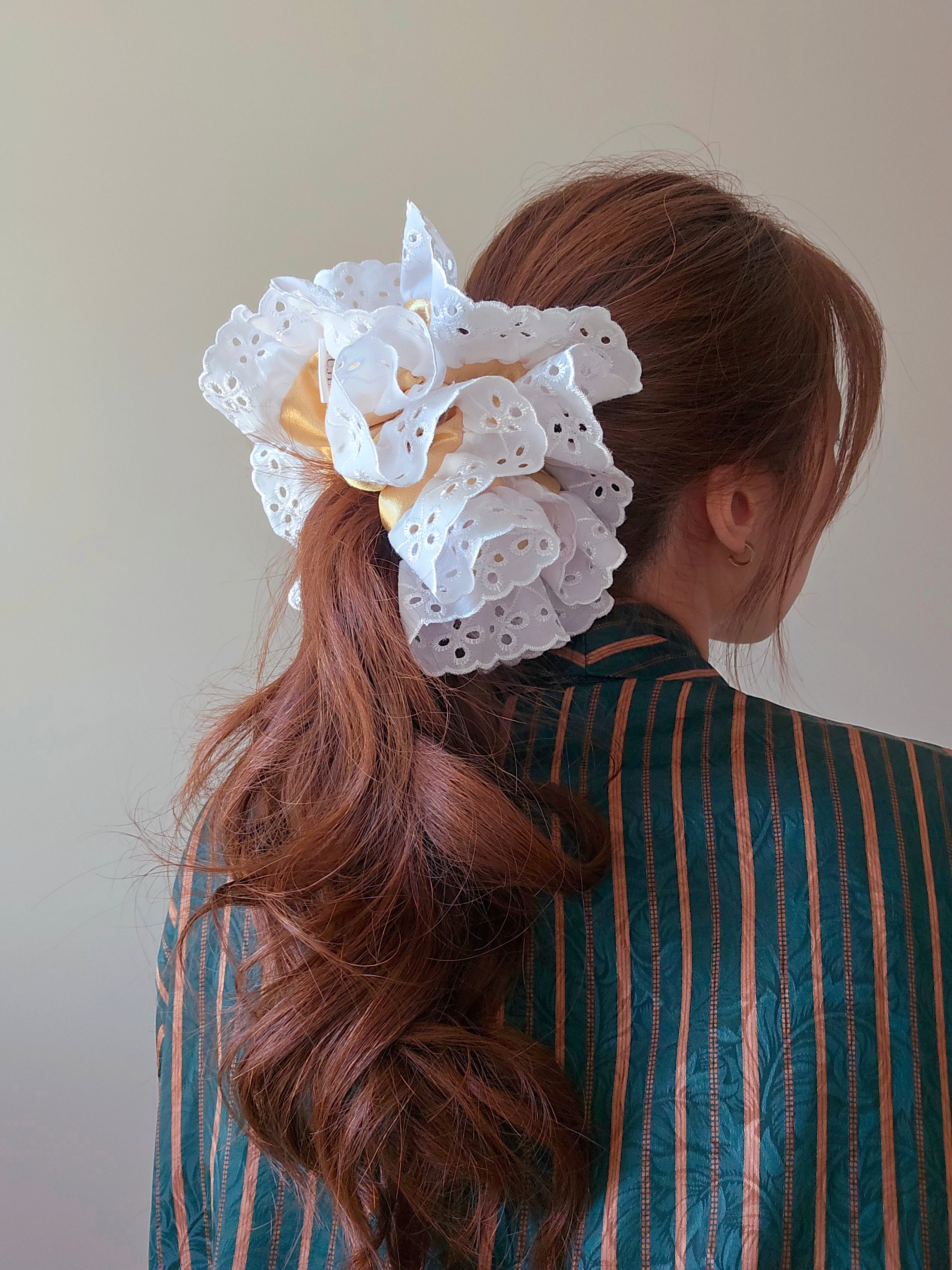 Fleur d’Or | Lace Statement Scrunchie