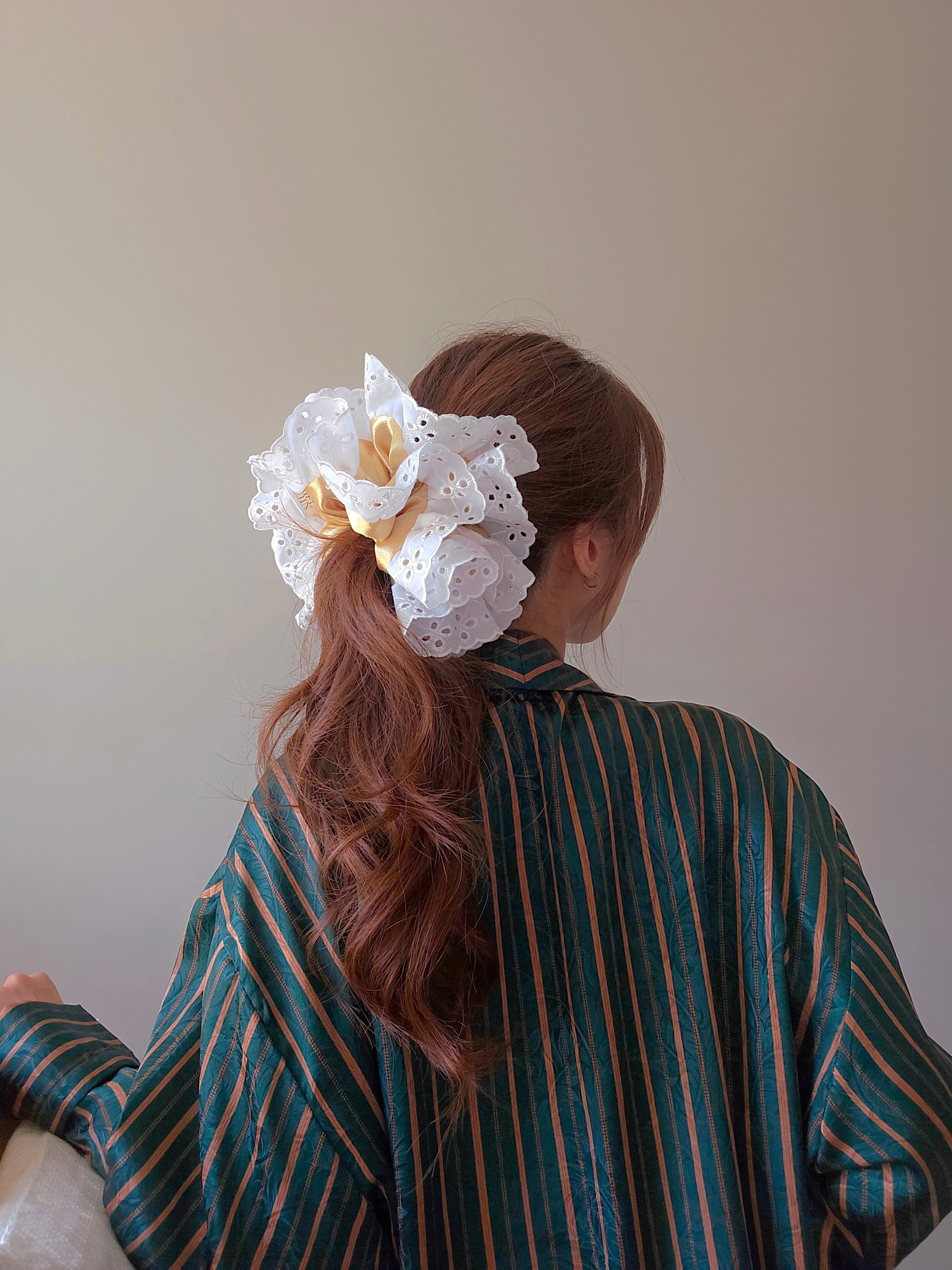 Fleur d’Or | Lace Statement Scrunchie