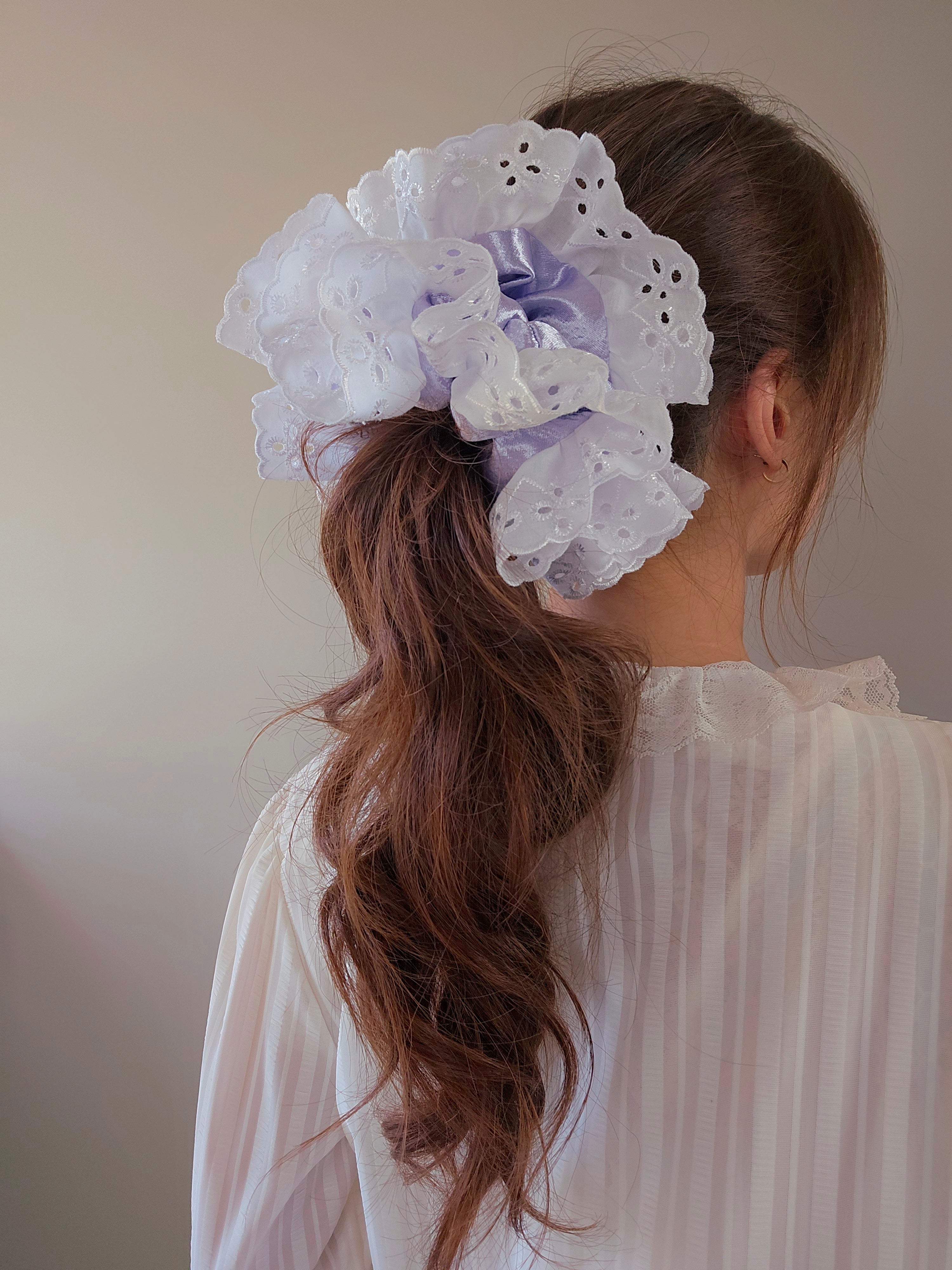 Violet's Song | Lace Statement Scrunchie