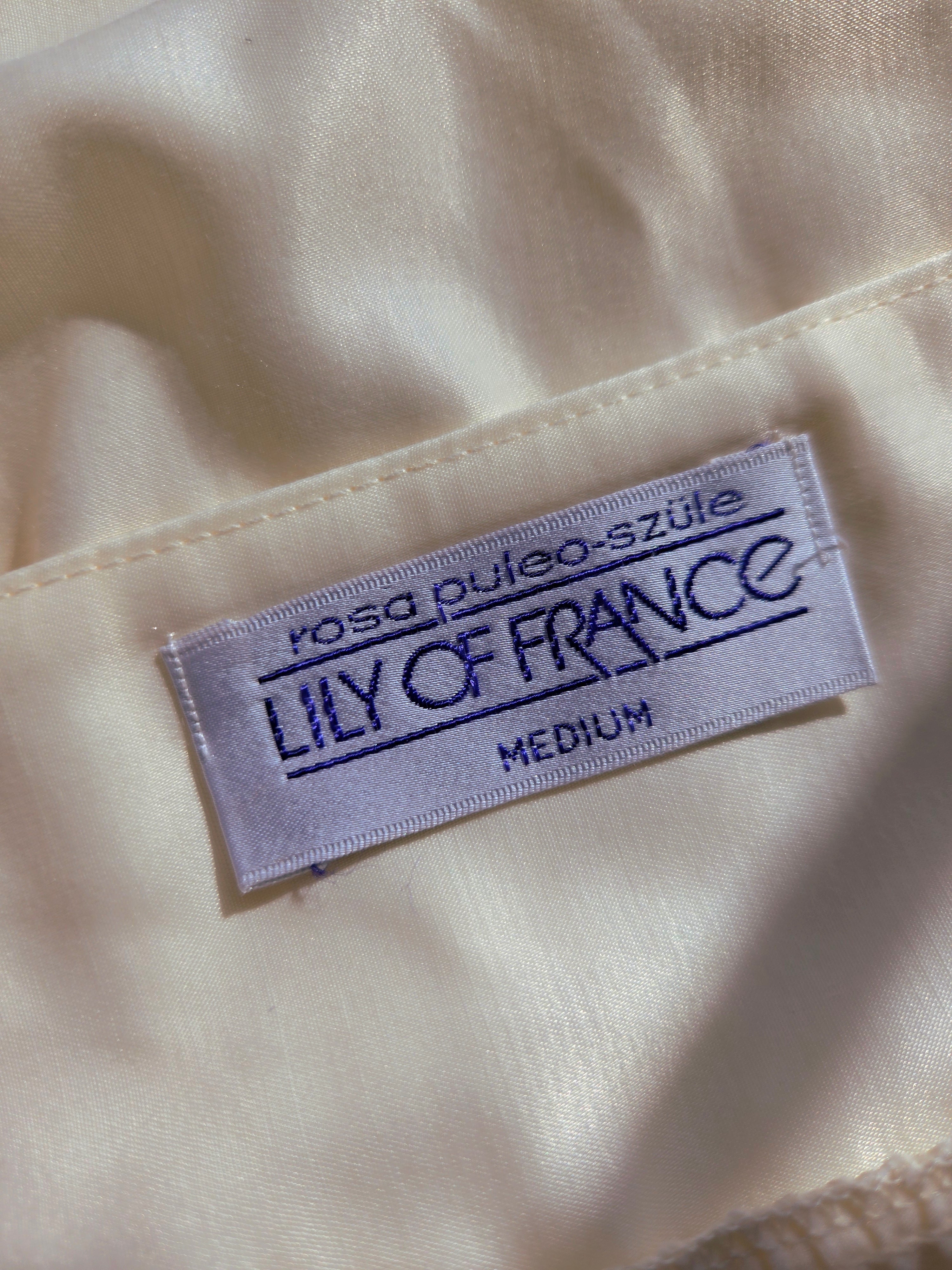 1970s Vintage Lily of France "Whispering Dreams" Ivory Gown