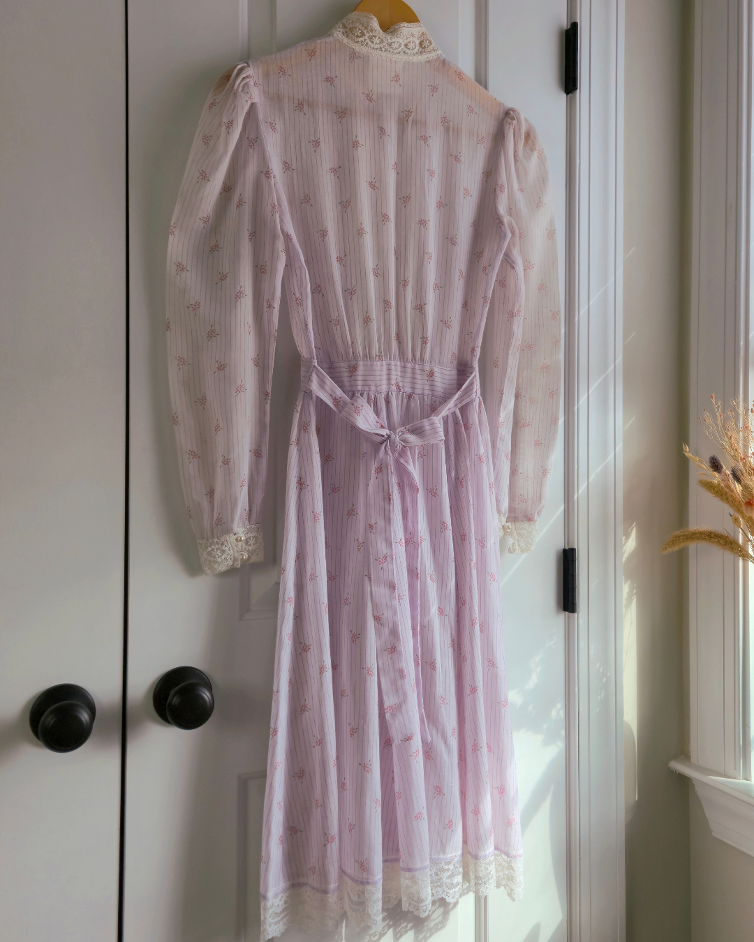 1970s Vintage Gunne Sax Lavender Prairie Dress