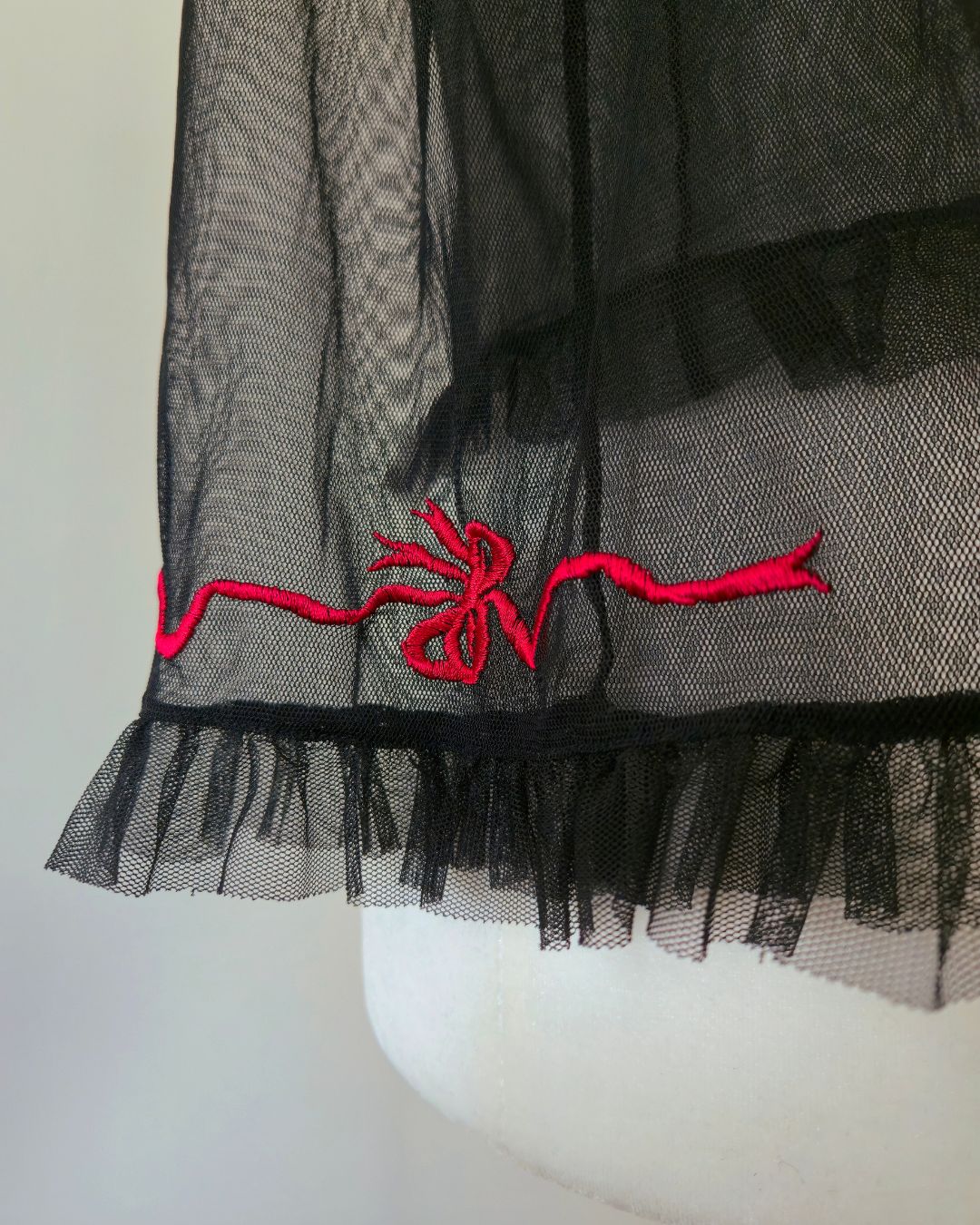 2002 Vintage Victoria’s Secret Black Tulle Bed Jacket