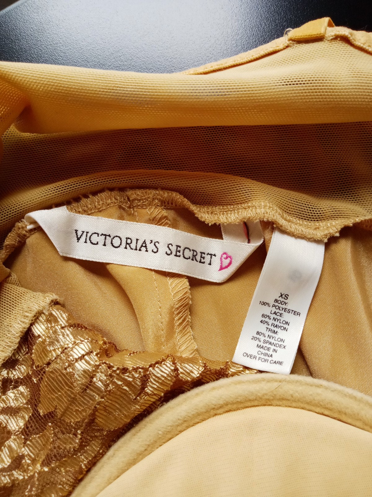 1990s Vintage Victoria's Secret Gold Bustier Slip Dress Ariel Yujin 1990s Vintage Victoria's Secret Gold Bustier Slip Dress Ariel Yujin