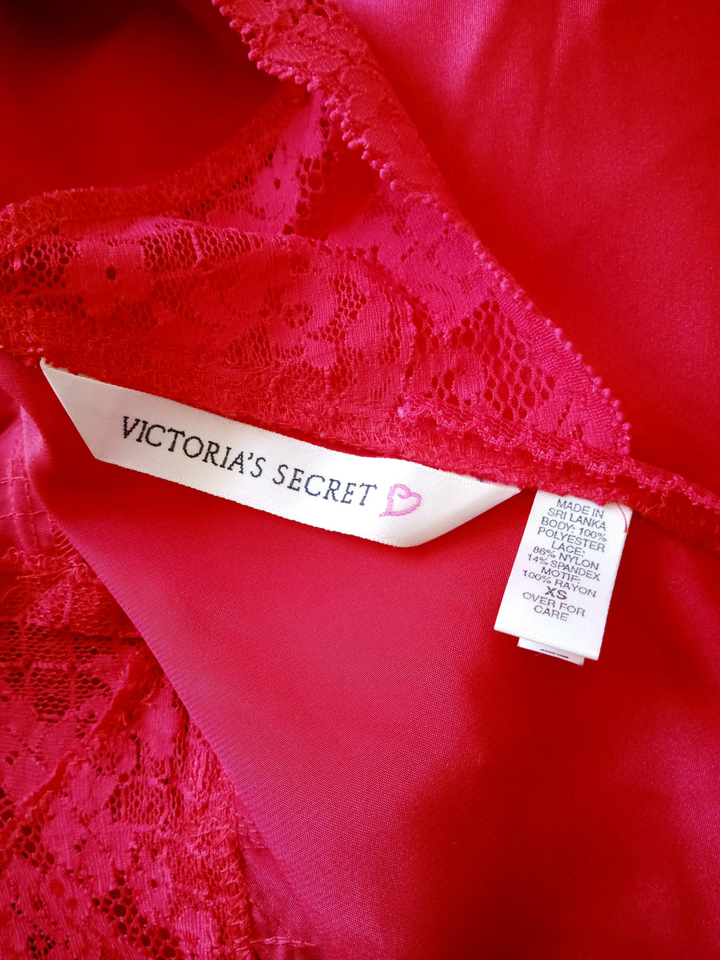 1990s Vintage Victoria's Secret Ruby Red Satin Slip Dress
