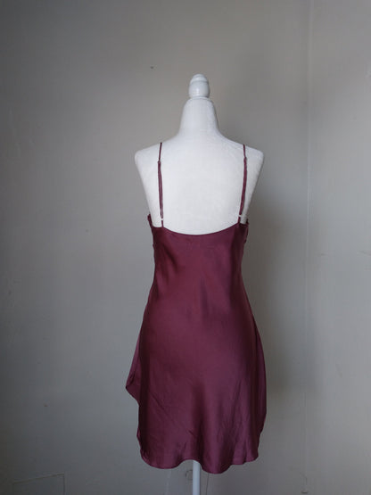 1980s Vintage Victoria's Secret Mauve Silk Slip Dress