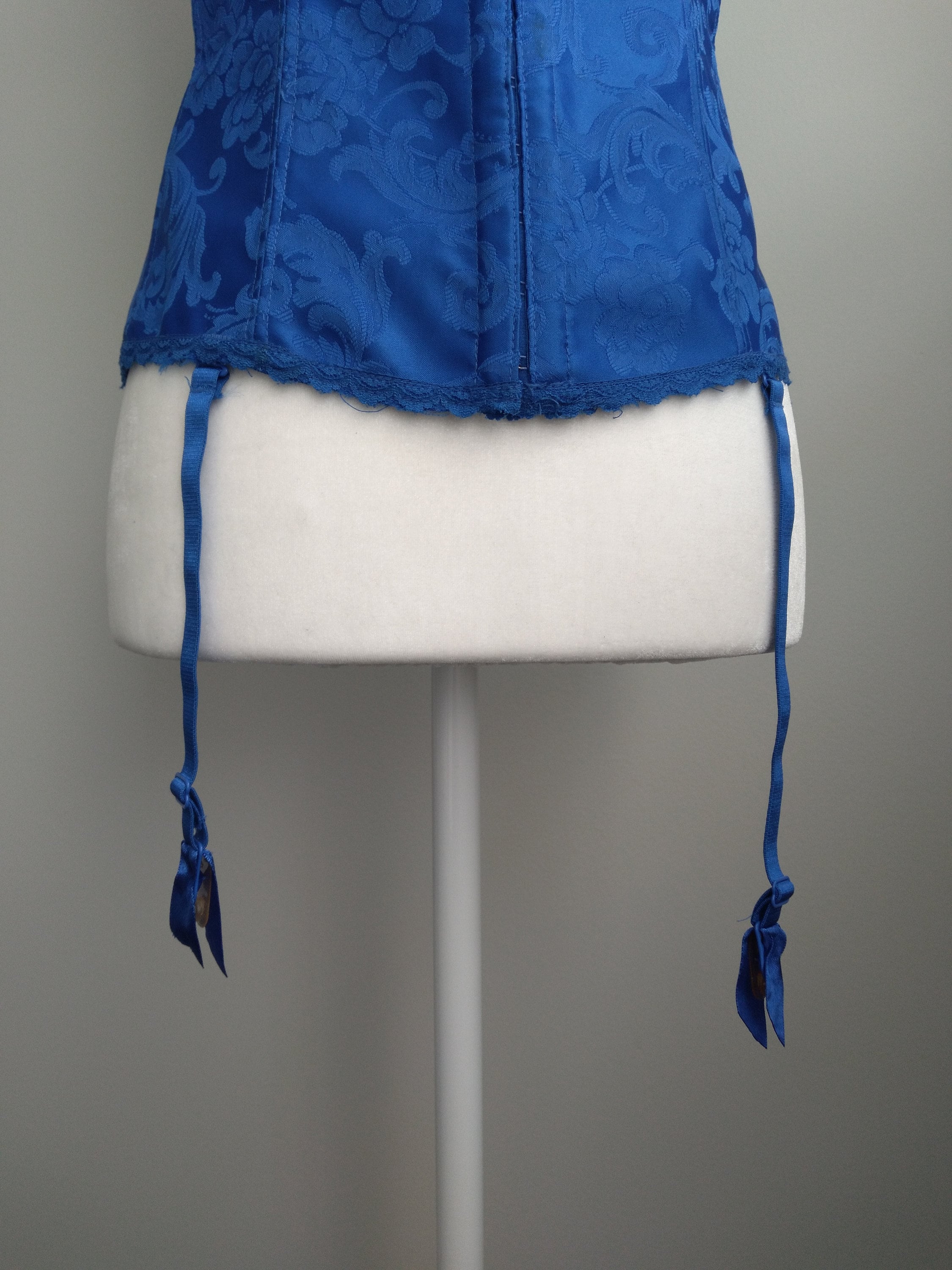 Y2k Vintage Frederick's Of Hollywood Royal Blue Lace Up Corset
