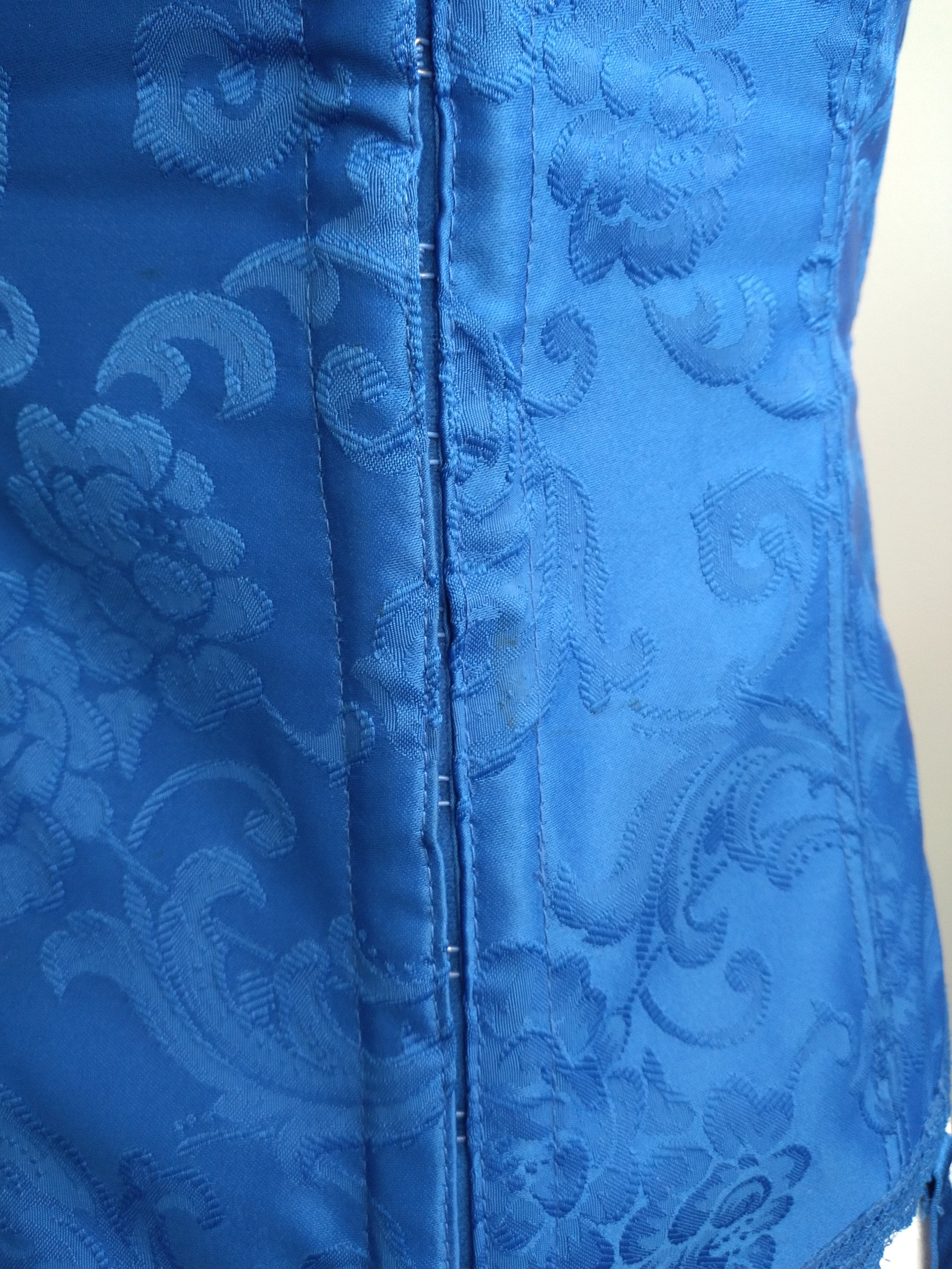 Y2k Vintage Frederick's Of Hollywood Royal Blue Lace Up Corset