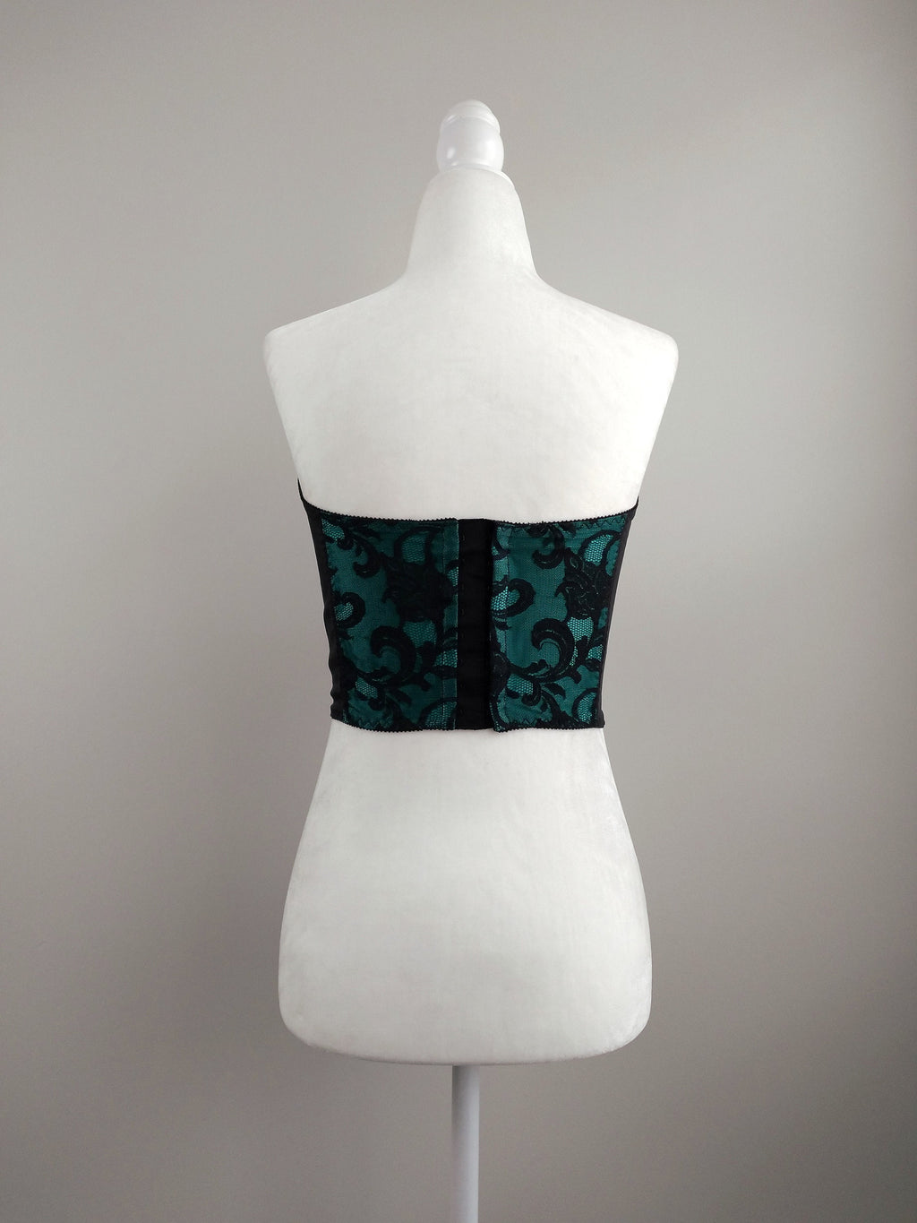 1960s Vintage Lily of France Green Lace Bustier