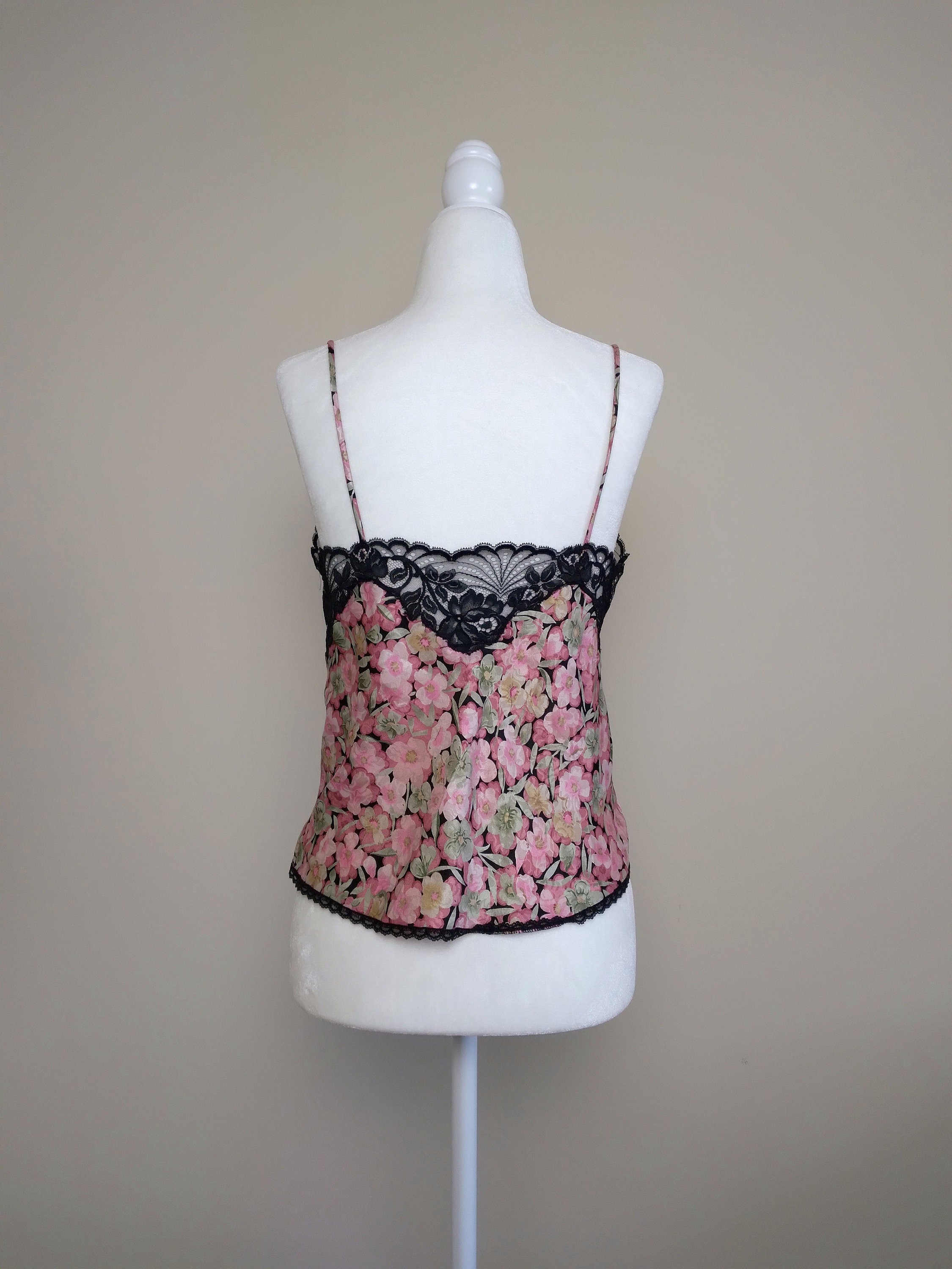 1970s Vintage Christian Dior Cami & Tap Shorts Floral Lounge Set