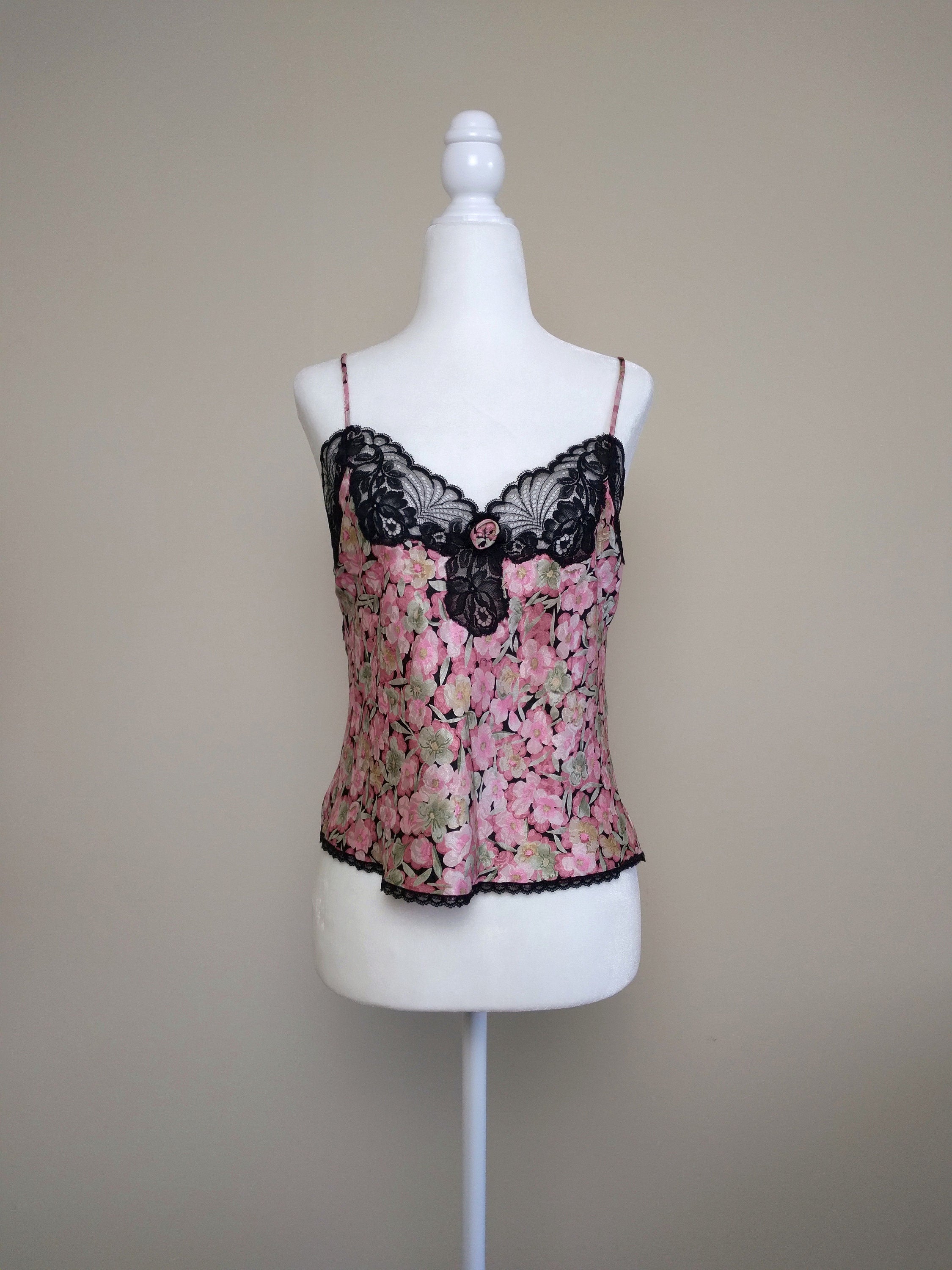 1970s Vintage Christian Dior Cami & Tap Shorts Floral Lounge Set