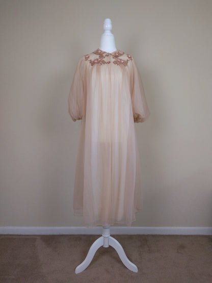 1960s Vintage Artemis Sand Beige Peignoir