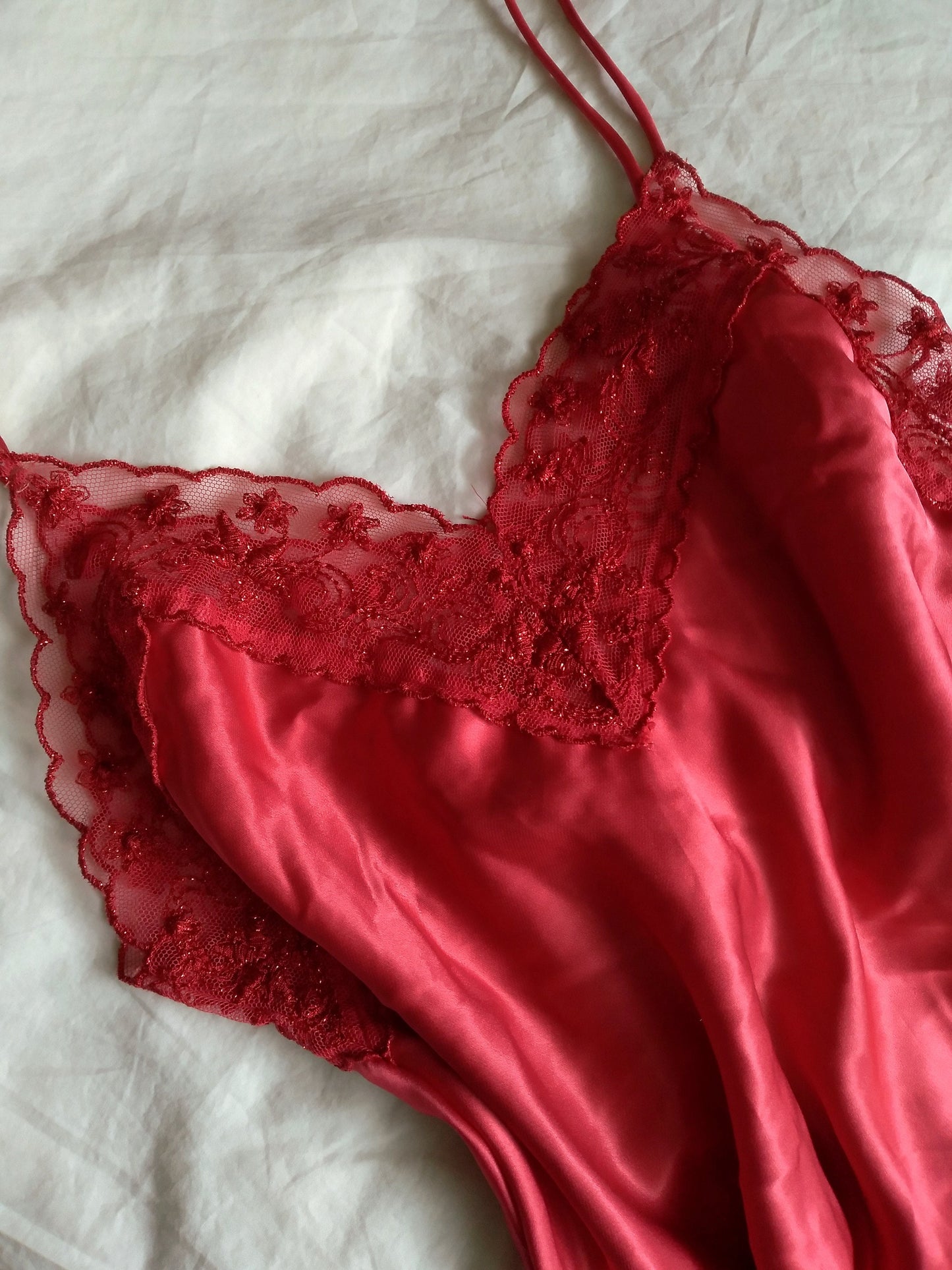 1970s Vintage Victoria's Secret Ruby Babydoll Slip