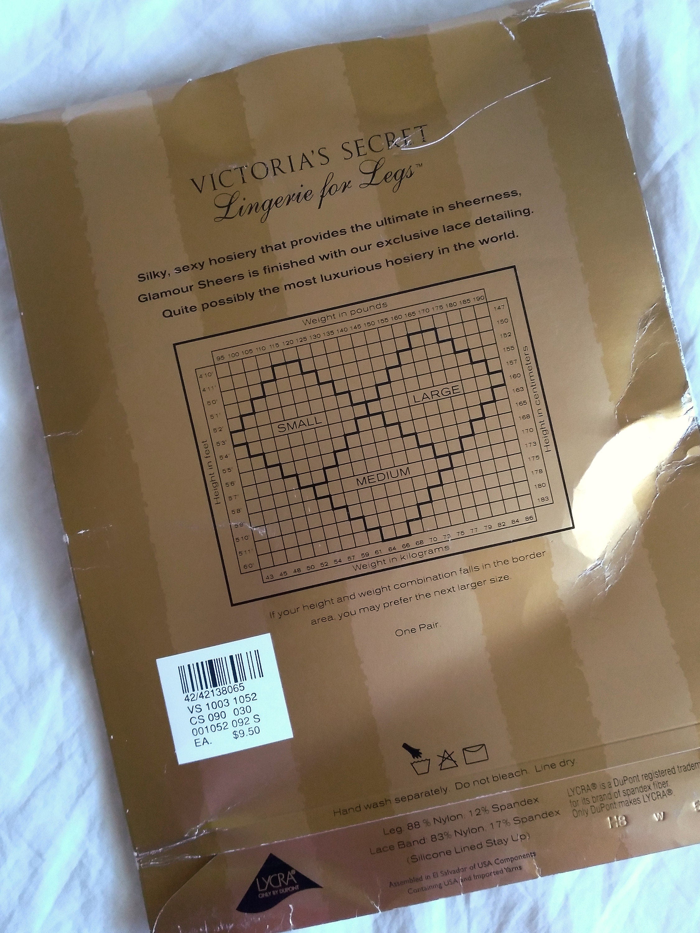 1990s Vintage Victoria's Secret Sheer White Thigh Highs