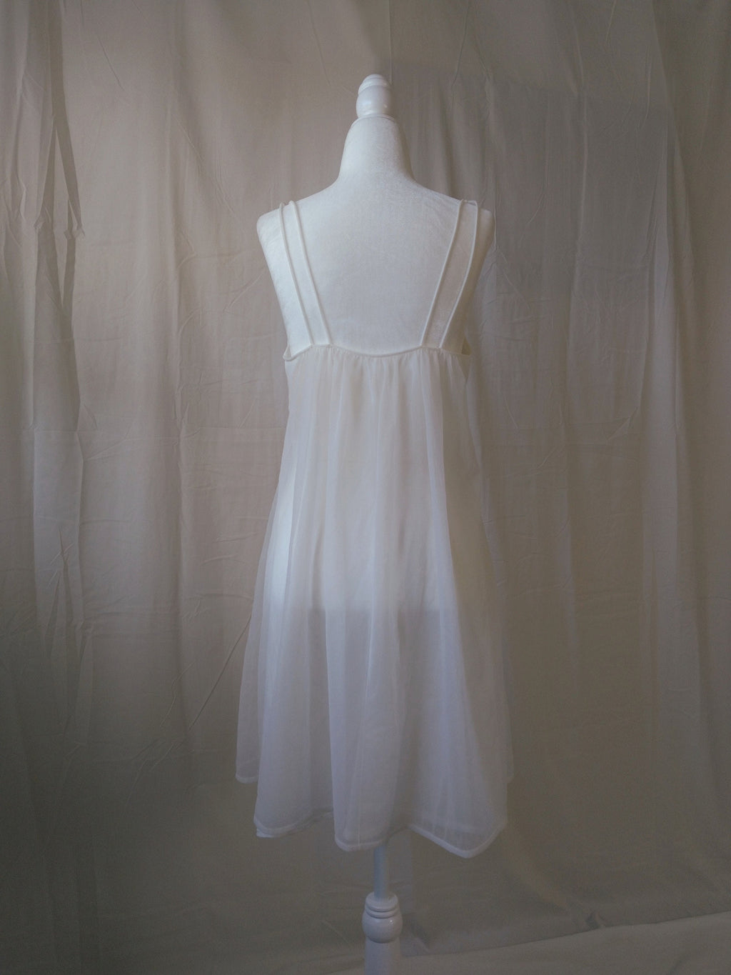 1950s Vintage Vanity Fair White Sheer Princess Bridal Nightgown