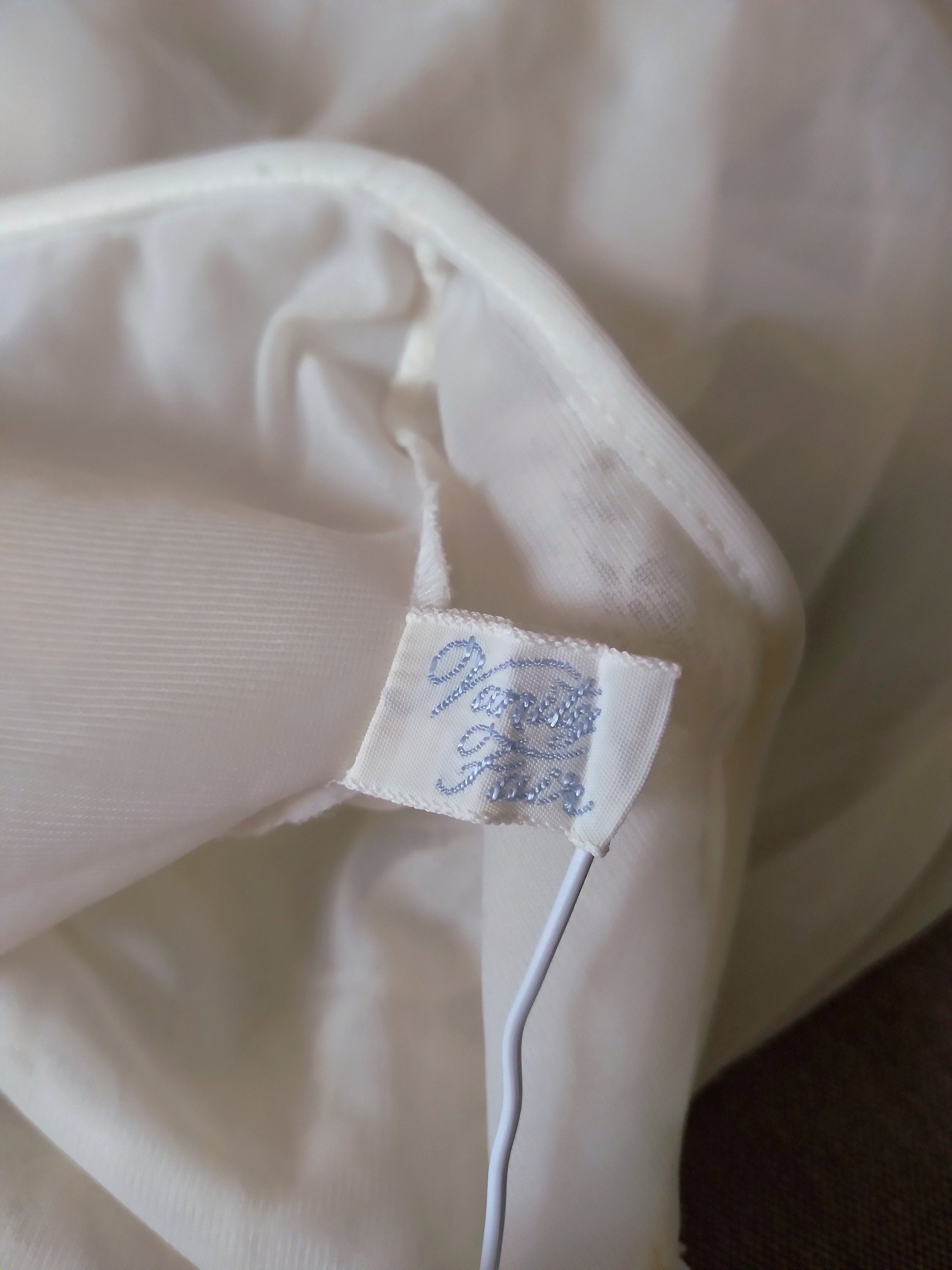 1950s Vintage Vanity Fair White Sheer Princess Bridal Nightgown