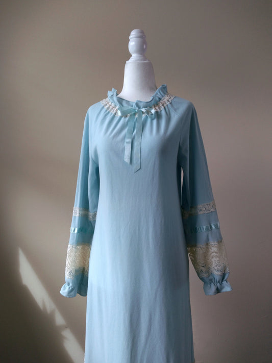 1960s Vintage Gossard Artemis Sky Blue Nightgown