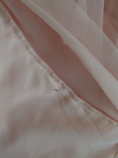 1950s Vintage Pastel Pink Chiffon Nightgown